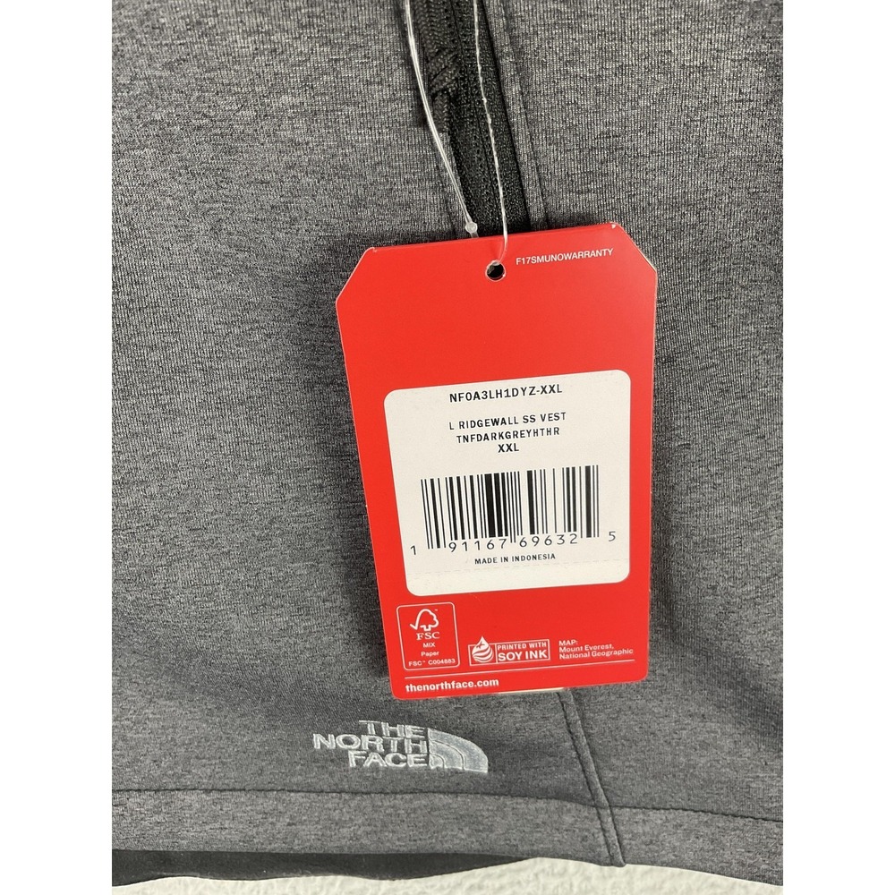 The North Face Vest Women XXL Gray WindWall Softshell Full Zip Pocket Embroidery - Picture 7 of 11